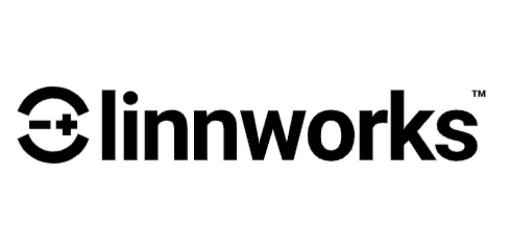 Logo of Linnworks, featuring a stylized symbol with a plus and minus sign, followed by the name linnworks in bold black text.